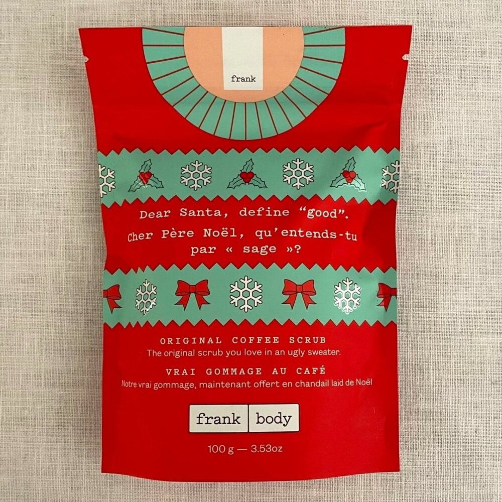 Frank Body Original Coffee Scrub 100g Limited Edition Ugly Christmas Sweater Pac